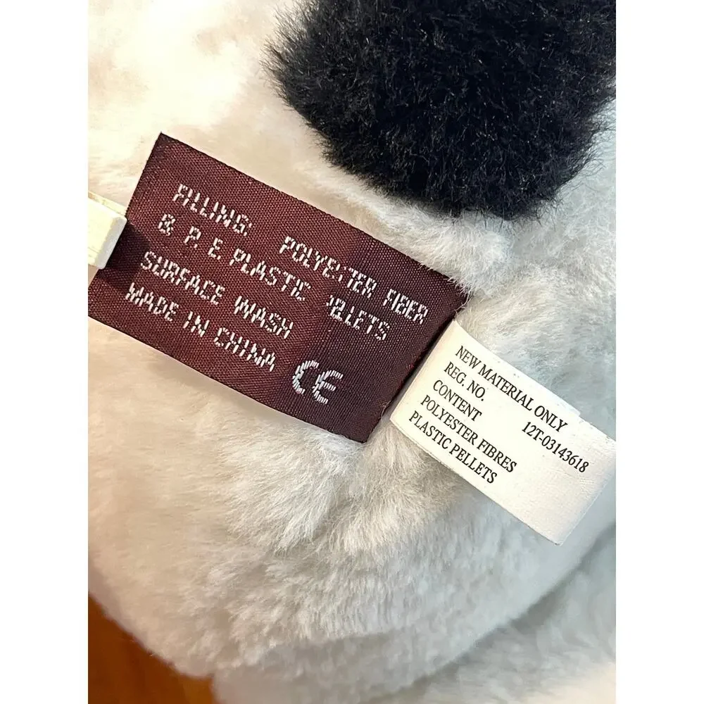 Bearington Cowlin The Cow Plush Toy 15” Farm Animal Black White Surface Washable